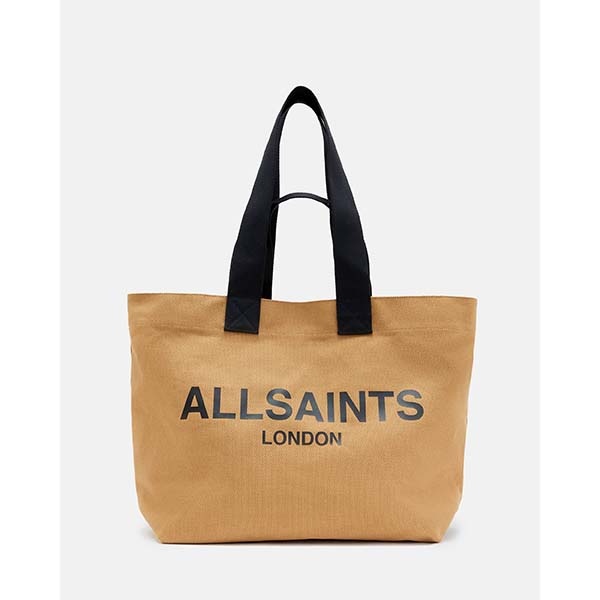 Allsaints Australia Womens Ali Canvas Tote Bag Tan/Black AU69-892